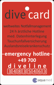 AquaMed Dive Card